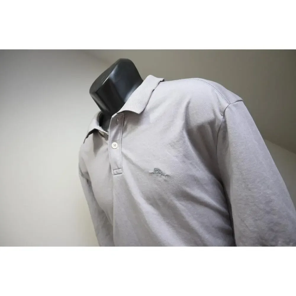 Tommy Bahama Golf Polo Gray Pima Poly Marlin Short Sleeve Mens‎ Size XL
